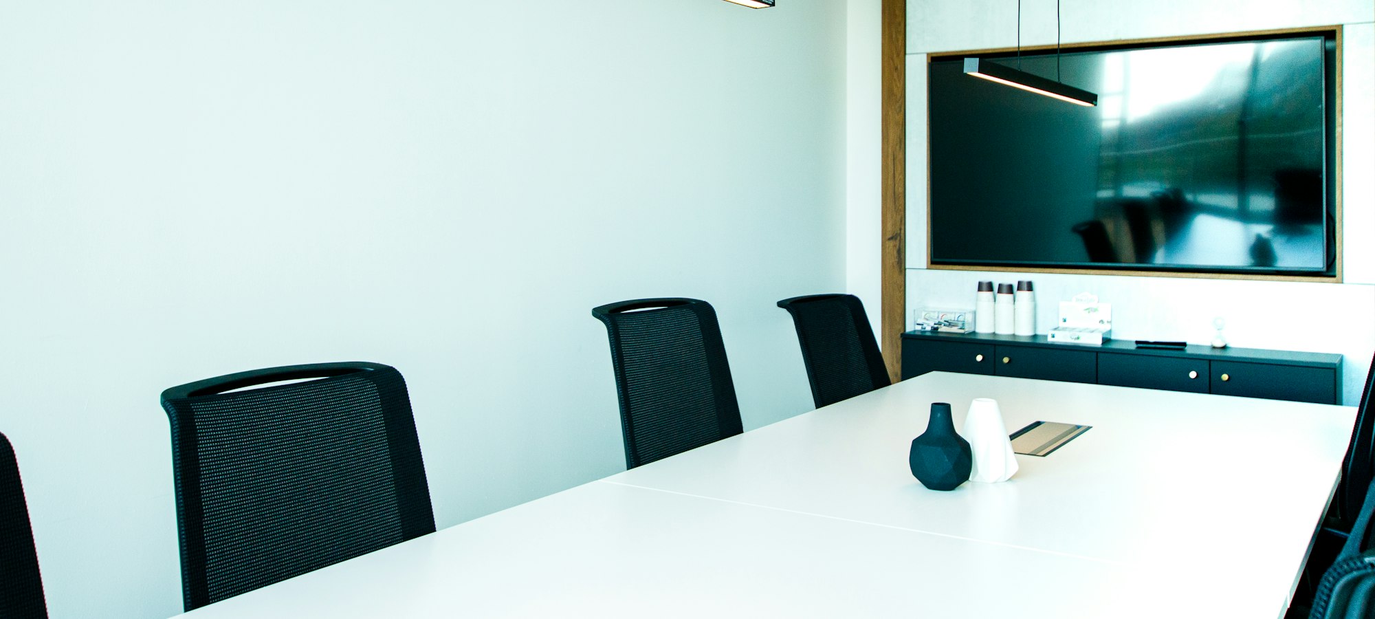 A meeting room in natural light.