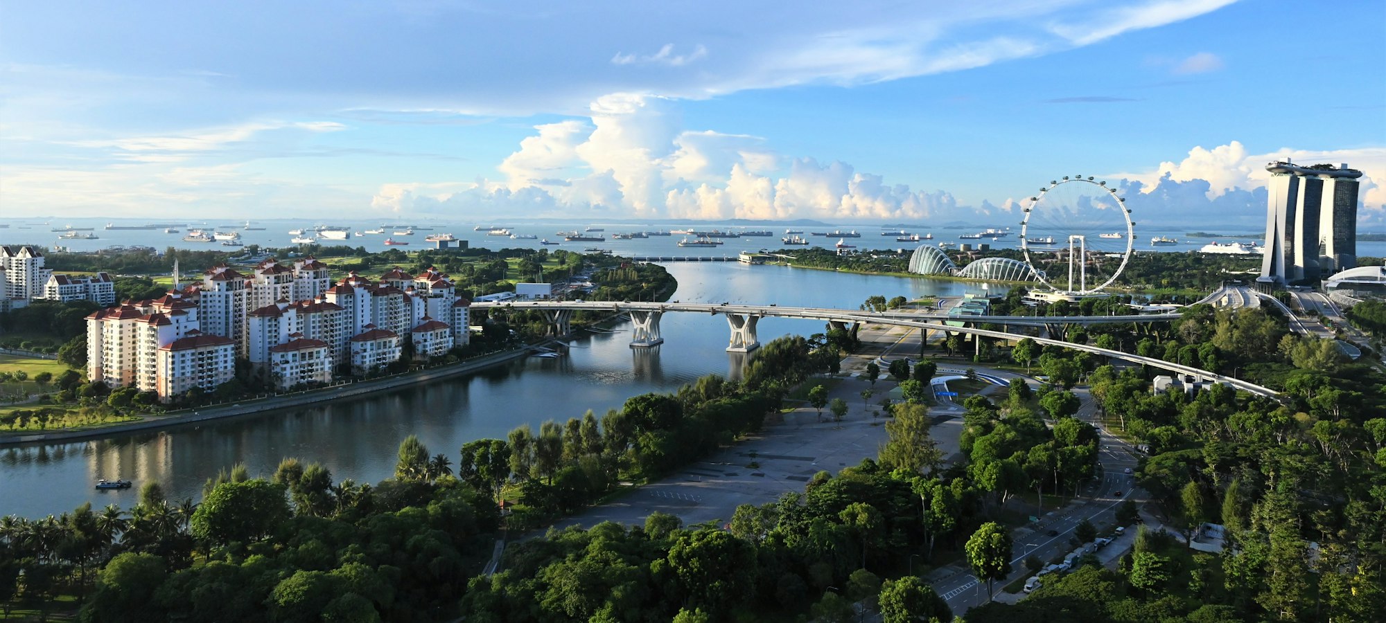 Southeast Asian city skyline at dusk.